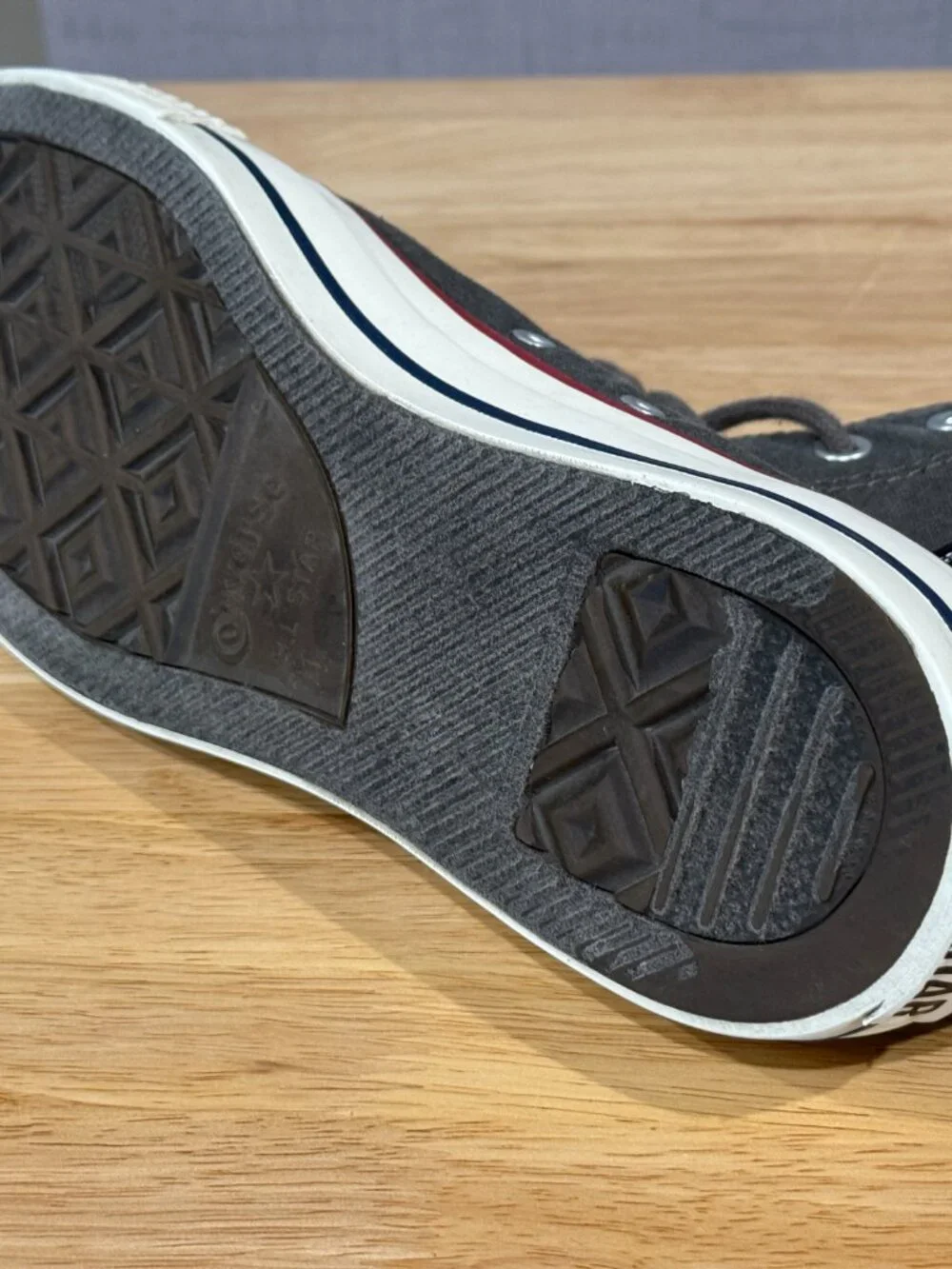 Converse Chuck Taylor All Star Washed Canvas Hi-Tops in Charcoal - Picture 4 of 9